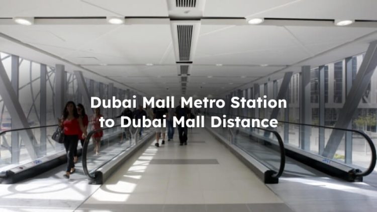 Distance of Dubai Mall to Dubai Mall Metro Station