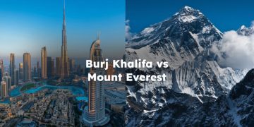 Burj Khalifa vs Mount Everest