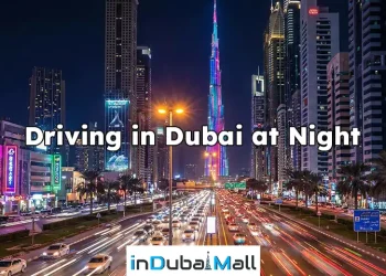 Driving in Dubai at Night