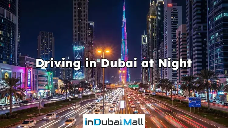 Driving in Dubai at Night